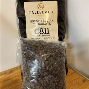 Callebaut chocodruppels C811 puur 2,5 kg